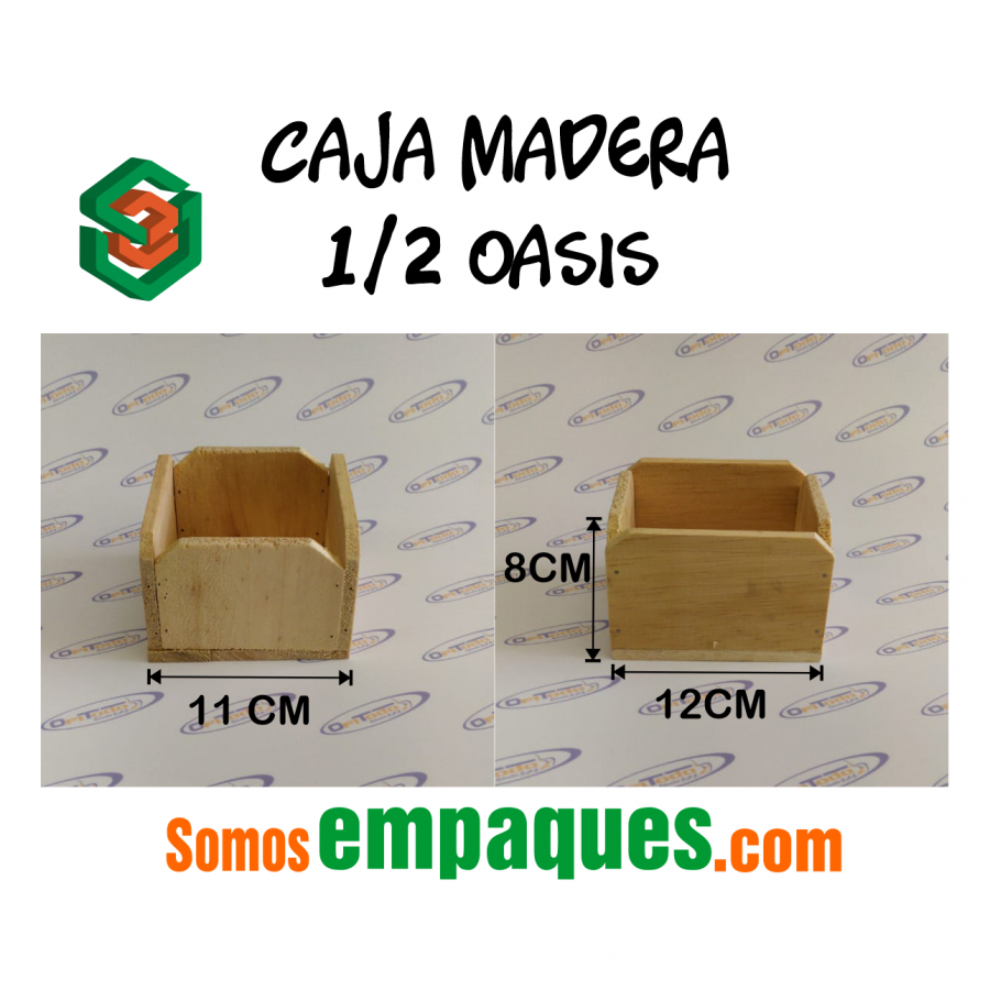 Caja Madera Ancheta #4 - 34 X 24 X 8 Cm
