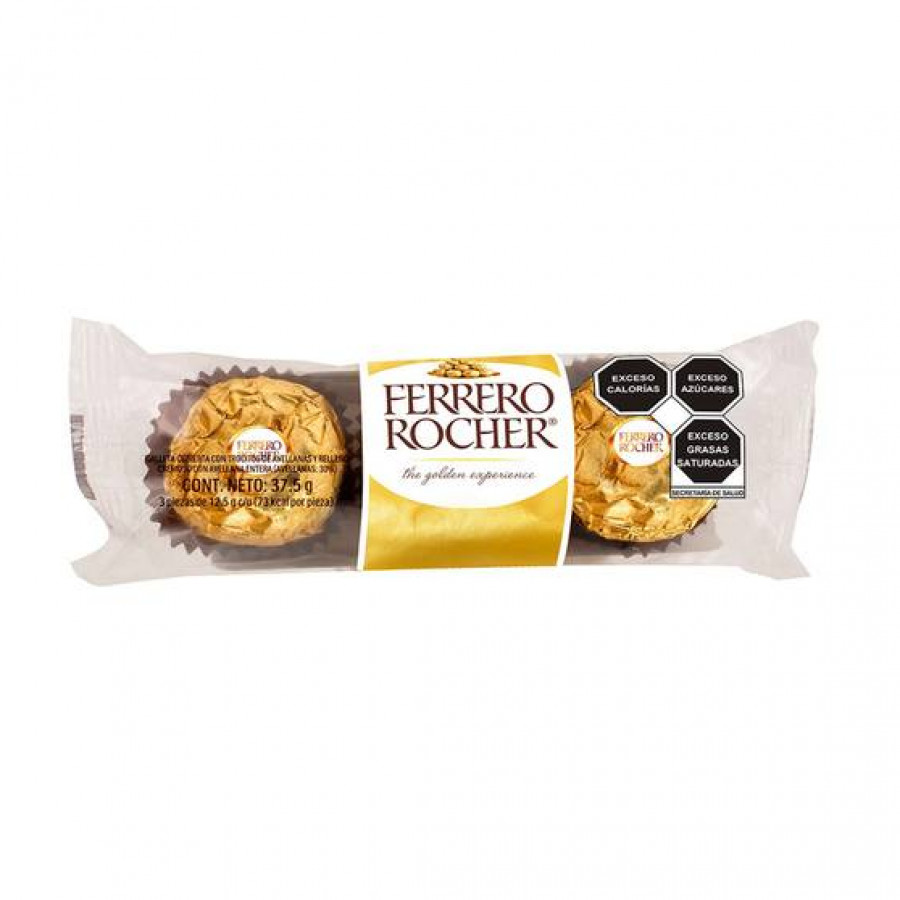 Bombones De Chocolate Ferrero Rocher Bolsita X3