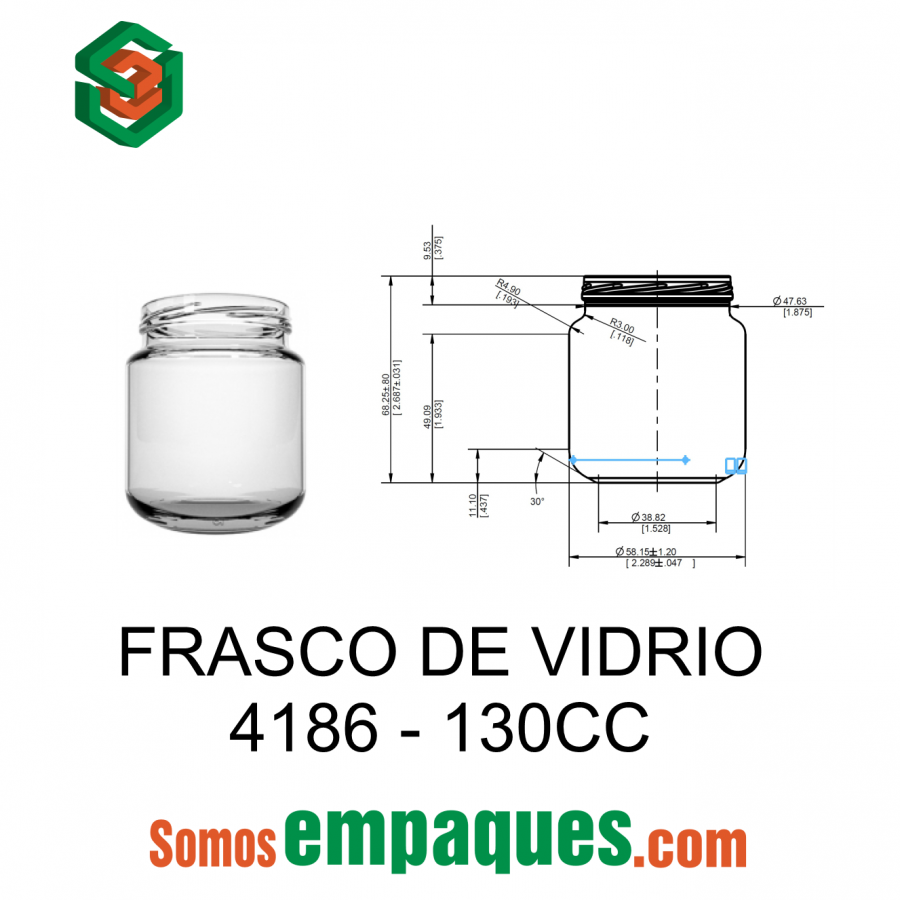 Envase de vidrio 3370 - 370 ml