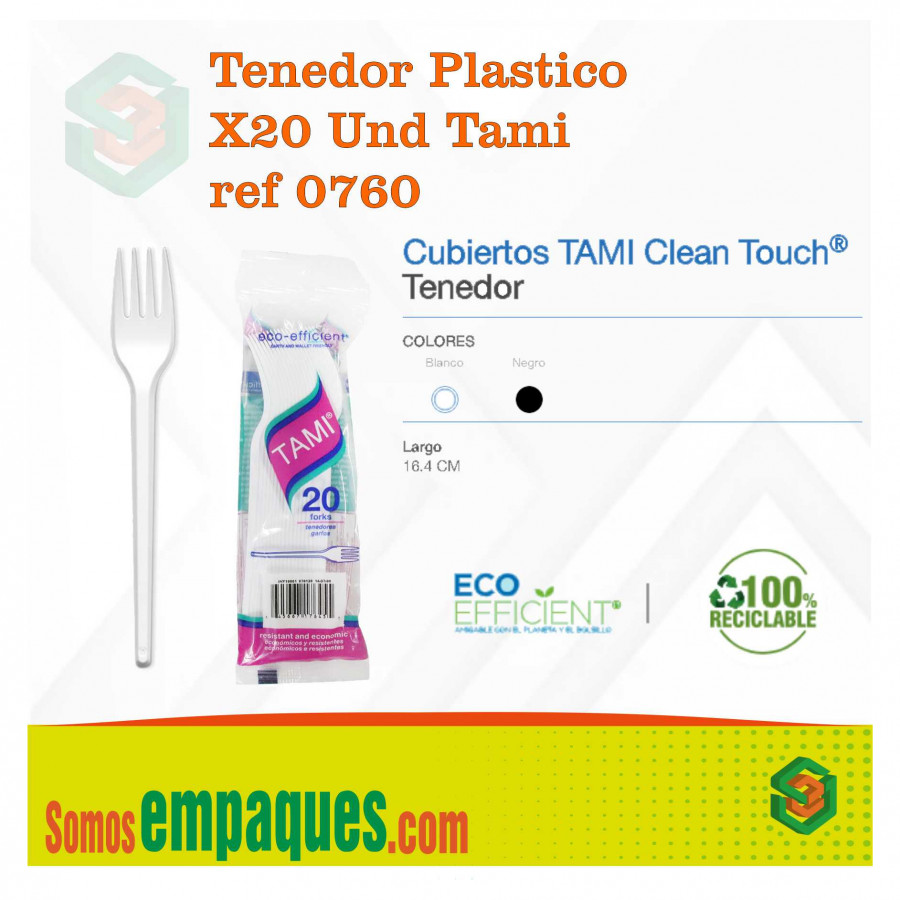 Tenedores Plásticos Desechables Blancas 100 UND