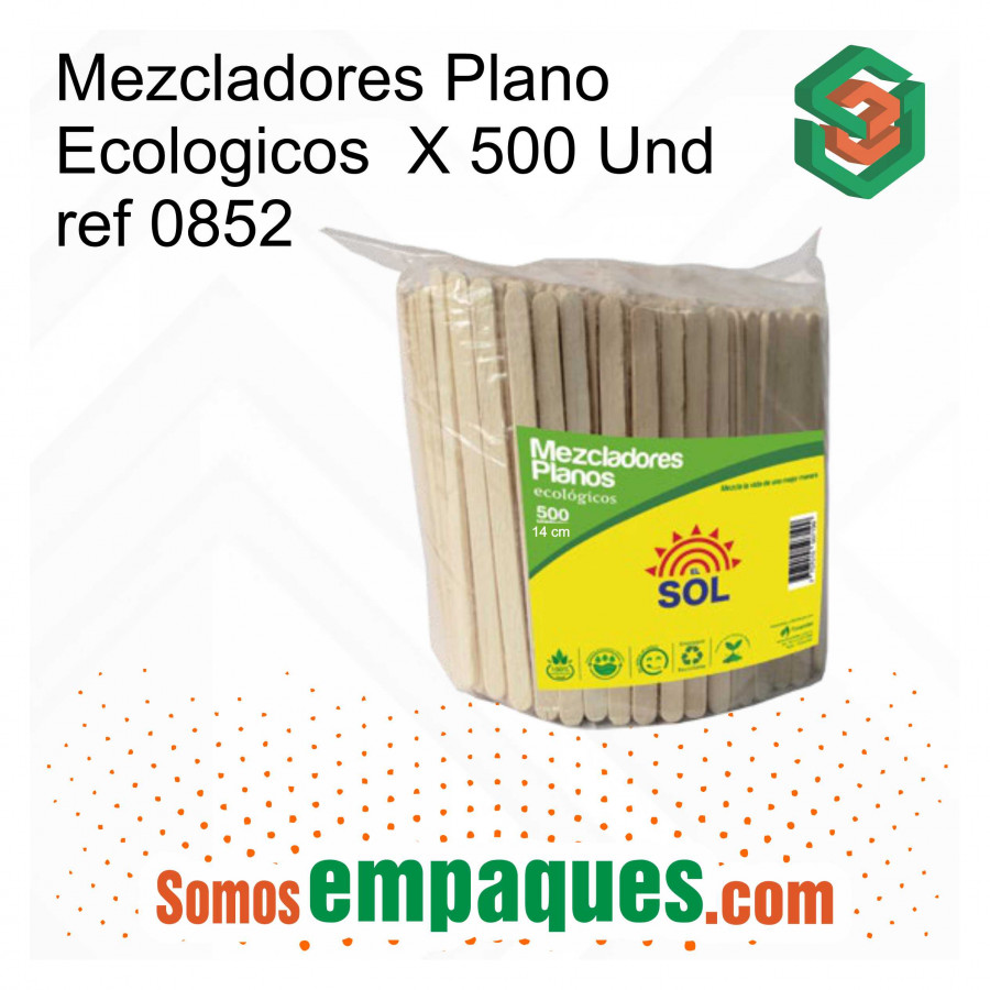 Mezcladores Plano Ecologicos X 500 Und Mezcladores Plano Ecologicos X 500 Und
