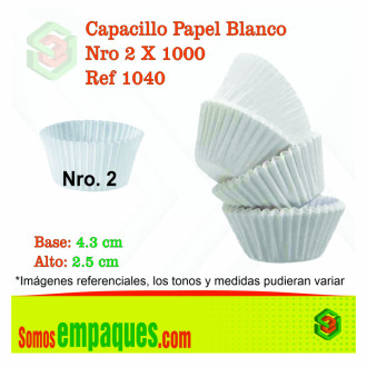 Capacillo Papel Blanco Nro 2 X 1000