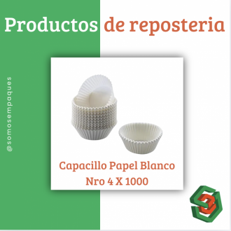 Capacillo Papel Blanco Nro 4 X 1000