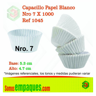 Capacillo Papel Blanco Nro 7 X 1000