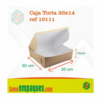 Caja Torta 30x14 Blanca