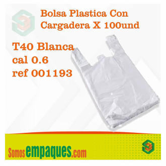 Bolsa Plastica Con Cargadera X 100und