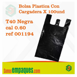 Bolsa Plastica Con Cargadera X 100und