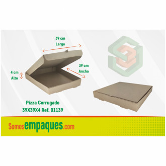 Caja Pizza 41x41x4 Microcorrugada