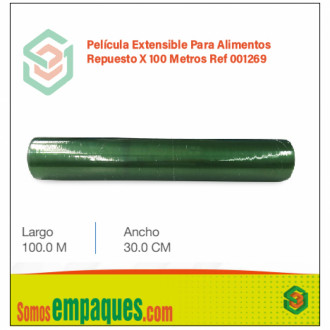 Película Extensible Para Alimentos Repuesto X 100 Metros