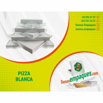 Caja Pizza 45x3 Blanca-kraft
