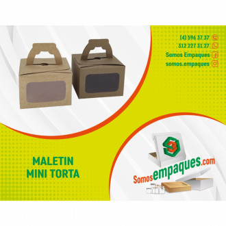 Caja Mini Torta Maletin Con Ventana