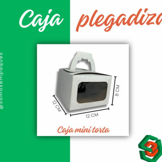 Caja Mini Torta Maletin Con Ventana