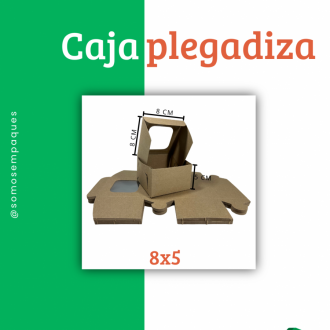Caja 8x8x5 Con Ventana Kraft