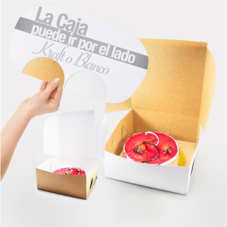Caja 8x8x5 Con Ventana Kraft