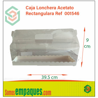 Caja Lonchera Acetato Rectangular