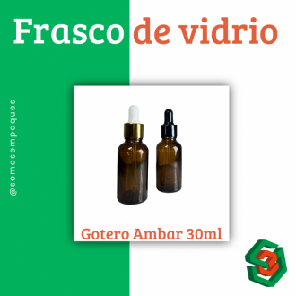 Envase Gotero Mb30f Ambar 30 Cc Rosca B.18