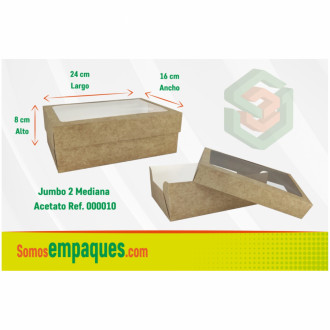 Caja Jumbo 2 Mediana Con Ventana Caja Jumbo 2 Mediana Con Ventana