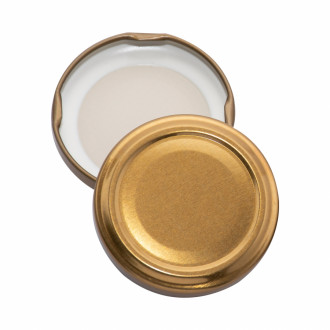 Tapa Metalica 53mm Dorada