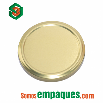 Tapa Metalica 82mm Dorada