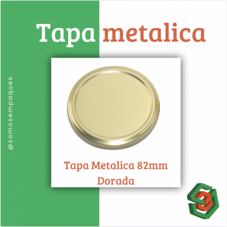 Tapa Metalica 82mm Dorada