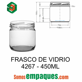 Frasco De Vidrio 4267- 450ml To B.89