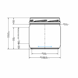 Frasco De Vidrio 4267- 450ml To B.89