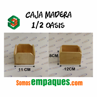 CAJA MADERA RECTANGULAR CON 2 ASAS 28 x 38 x H15cm (Set 4u)