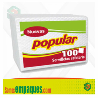 Servilleta Cafeteria X 100 Popular
