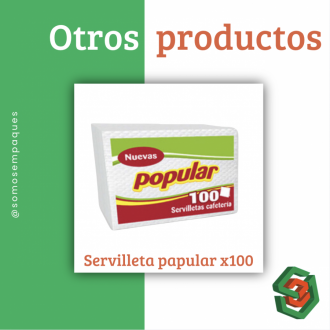 Servilleta Cafeteria X 100 Popular