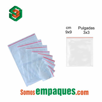 Bolsa Cierre Zip 9x9 X100und Bolsa Cierre Zip 9x9 X100und