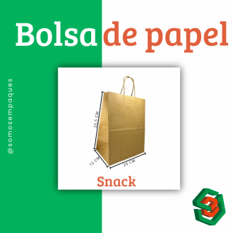 Bolsa Papel Con Cargadera Kraft Pequeña Dt