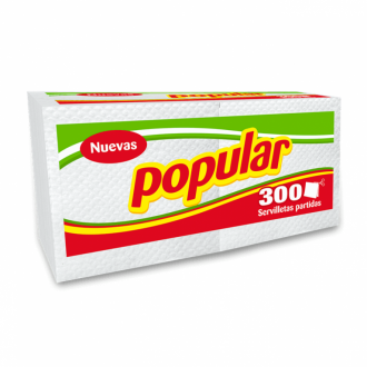 Servilleta Precortada X 300 Popular