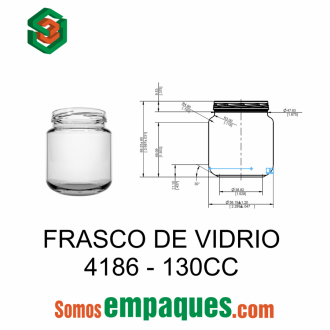 Frasco De Vidrio 4186 - 2465 - 130ml To B.48