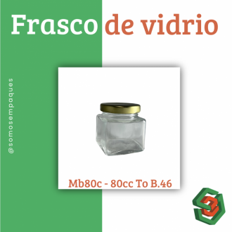 Frasco De Vidrio Cuadrado Mb80c - 80cc To B.46