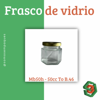Frasco De Vidrio Hexagonal Mb50h - 50cc To B.46