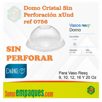 Domo Cristal Sin Perforación X Und