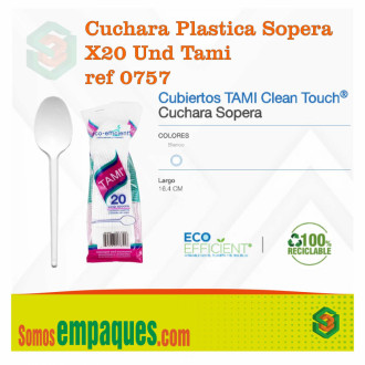Cuchara Plastica Sopera X20 Und Tami