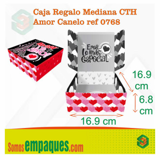 Caja Regalo Mediana Cth Amor Canelo