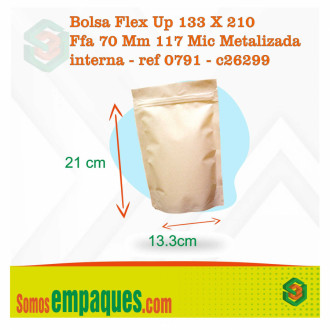 Bolsa Flex Up Papel 133 X 210 Ffa 70 Mm 117 Mic Metalizada Interna