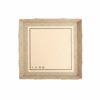 Plato Cuadrado Estampado 20x20 Seedpack